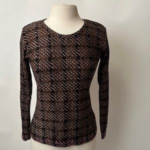 Epice Paris size small, brown long sleeve sweater top size small